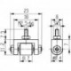 Palpeur D. 84 mm rouleau M25 acier adapté à horloges de mesure KÄFER