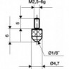 Palpeur D. 3 mm longueur 6 mm bille M25 Rubin adapté à horloges de mesure KÄFER