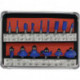 Cassette de fraisage supér. en carbure 973CT15A 15 pièces D. de la tige 8 mm HM FISCH-TOOLS