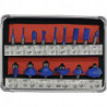Cassette de fraisage supér. en carbure 973CT15A 15 pièces D. de la tige 8 mm HM FISCH-TOOLS