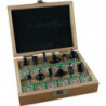 Jeu de fraises 973CT12A05 carbure D. de la tige 8 mm 12 pièces FISCH-TOOLS