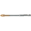 Foret pour le verre/le carrelage D. 10 mm longueur totale 130 mm