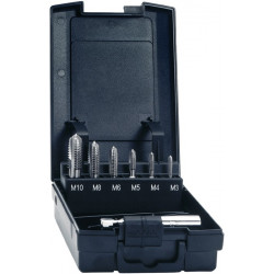 Jeu d’embouts de taraudage 7 pièces HSSG 1/4 po. 6 pans boîte en plastique EXACT