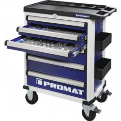 Servante d’atelier l.775xP470xH1000 mm 6 tiroirs 96 pièces PROMAT