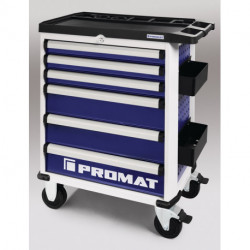 Servante d’atelier PLUS l.775xP470xH1000 mm 500 kg 6 tiroirs tôle d’acier PROMAT