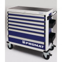 Servante d’atelier PLUS l.1010xP460xH990 mm 500 kg 7 tiroirs tôle d’acier