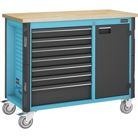 Servante d’atelier 179NW-7/230 l.1150xP600xH964 mm 450 kg 7 tiroirs 230 pièces tôle d’acier HAZET