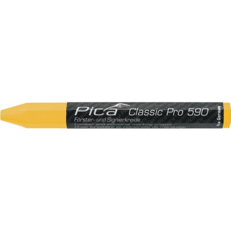 Craie de marquage Classic PRO 590 jaune av.emballage papier 12 pièces/boîte PICA