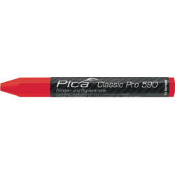 Craie de marquage Classic PRO 590 rouge av.emballage papier 12 pièces/boîte PICA