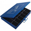Mallette de rangement l.330xP240xH50 mm 18 comp. sans porte-étiquette bleu