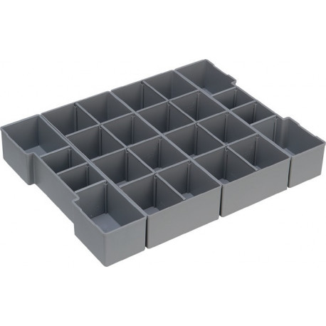 Kit de compartimentage L-BOXX K3 l.378xP313xH65 mm tiroirs gris BS SYSTEMS