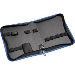 Sacoche à outils int.-lxPxH mm 1 pochette/11 boucles autoagripp. non équipé polyester 500D noir/bleu PROMAT