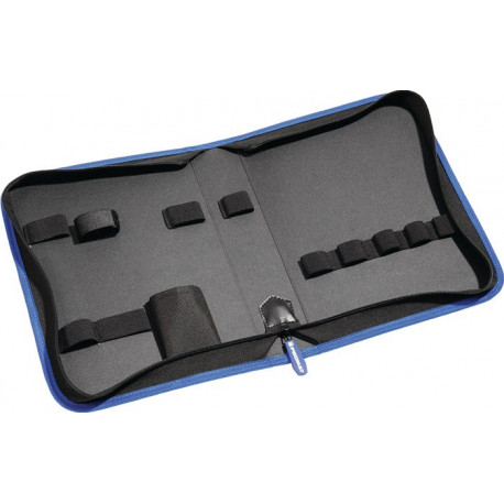 Sacoche à outils int.-lxPxH mm 1 pochette/11 boucles autoagripp. non équipé polyester 500D noir/bleu PROMAT
