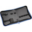 Sacoche à outils int.-lxPxH mm 1 pochette/11 boucles autoagripp. non équipé polyester 500D noir/bleu PROMAT
