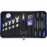 Sacoche à outils int.-lxPxH mm 22 pièces polyester 500D noir/bleu
