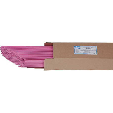 Fil d'apport en laiton UM 2x500 mm L-Cu Zn 40 enrobé de flux décapant 5 pièces FELDER