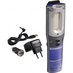 Lampe baladeuse à accu à LED 3,7 V 6700 mAh Li-Ion 10+3 W 220-1000 lm temps de chargement 4 h PROMAT