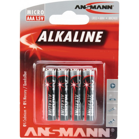 Batterie 15 V AAA-AM4-Micro 1250 mAh LR03 4903 4 pièce/blister ANSMANN