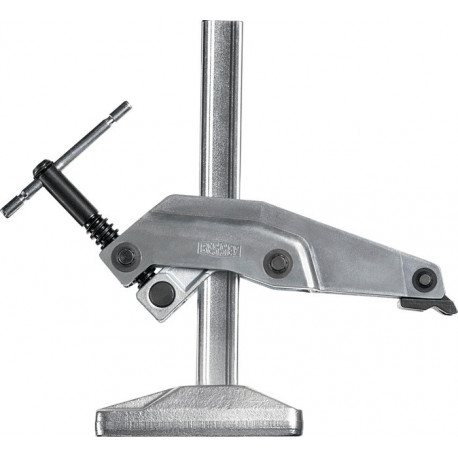 Sauterelle à bras à épaulement hauteur de serrage 200 mm col de cygne 123 -140 mm coupe transversale rails 28 x 11 mm BESSEY