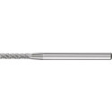 Petite fraise sur tige forme ZYAS D. 2 mm L. tête 10 mm D. de la tige 3 mm carbure engrènement 3 PLUS PFERD