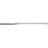 Petite fraise sur tige forme ZYAS D. 2 mm L. tête 10 mm D. de la tige 3 mm carbure engrènement 3 PLUS PFERD