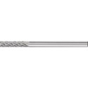 Petite Fraise sur tige forme ZYAS D. 3 mm L. tête 13 mm D. de la tige 3 mm carbu