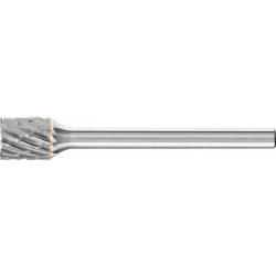 Petite Fraise sur tige forme ZYAS D. 6 mm L. tête 7 mm D. de la tige 3 mm carbur