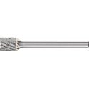 Petite Fraise sur tige forme ZYAS D. 6 mm L. tête 7 mm D. de la tige 3 mm carbur