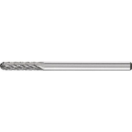 Petite Fraise sur tige forme WRC D. 3 mm L. tête 13 mm D. de la tige 3 mm carbur