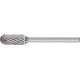 Petite Fraise sur tige forme WRC D. 6 mm L. tête 13 mm D. de la tige 3 mm carbur
