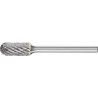 Petite Fraise sur tige forme WRC D. 6 mm L. tête 13 mm D. de la tige 3 mm carbur