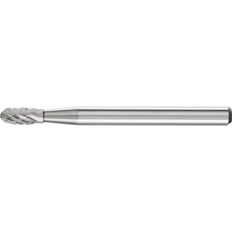 Petite fraise sur tige forme TRE D. 3 mm L. tête 7 mm D. de la tige 3 mm carbure engrènement 3 PLUS PFERD