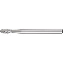 Petite fraise sur tige forme TRE D. 3 mm L. tête 7 mm D. de la tige 3 mm carbure engrènement 3 PLUS PFERD