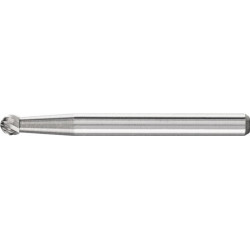 Petite fraise sur tige forme KUD D. 3 mm L. tête 2 mm D. de la tige 3 mm carbure engrènement 3 PLUS PFERD