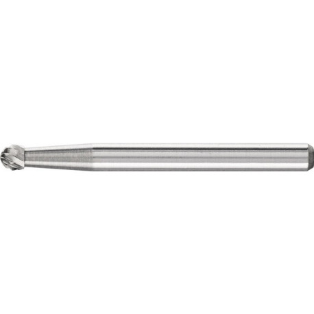 Petite fraise sur tige forme KUD D. 3 mm L. tête 2 mm D. de la tige 3 mm carbure engrènement 3 PLUS PFERD