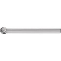 Petite Fraise sur tige forme KUD D. 4 mm L. tête 3 mm D. de la tige 3 mm carbure