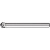 Petite Fraise sur tige forme KUD D. 4 mm L. tête 3 mm D. de la tige 3 mm carbure