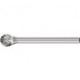 Petite Fraise sur tige forme KUD D. 6 mm L. tête 5 mm D. de la tige 3 mm carbure