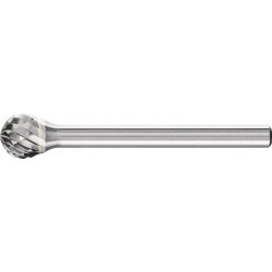 Petite Fraise sur tige forme KUD D. 6 mm L. tête 5 mm D. de la tige 3 mm carbure