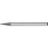 Petite fraise sur tige forme SKM D. 3 mm L. tête 7 mm D. de la tige 3 mm carbure engrènement 3 PLUS PFERD