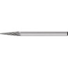 Petite Fraise sur tige forme SKM D. 3 mm L. tête 11 mm D. de la tige 3 mm carbur
