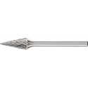 Petite Fraise sur tige forme SKM D. 6 mm L. tête 13 mm D. de la tige 3 mm carbur