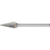 Petite Fraise sur tige forme SKM D. 6 mm L. tête 13 mm D. de la tige 3 mm carbur