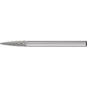 Petite Fraise sur tige forme SPG D. 3 mm L. tête 13 mm D. de la tige 3 mm carbur
