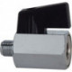 Mini-robinet à boisseau sphérique 2095 mm G 1/2 po. filetage intérieur/extérieu