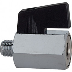 Mini-robinet à boisseau sphérique 2095 mm G 1/2 po. filetage intérieur/extérieu
