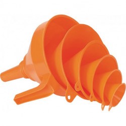 Jeu d'entonnoirs 6 pièces 50, 75, 100, 120, 150, 160 mm HDPE PRESSOL