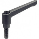 Levier de serrage réglable GN 300 D. 1 M 10 mm l1 78 mm l2 63 mm filetage extéri