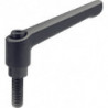 Levier de serrage réglable GN 300 D. 1 M 12 mm l1 92 mm l2 40 mm filetage extéri