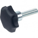 Poignée en étoile GN 6336.4 vis à poignée en étoile plastique D. 1 63 mm D. 2 M (Par 10)